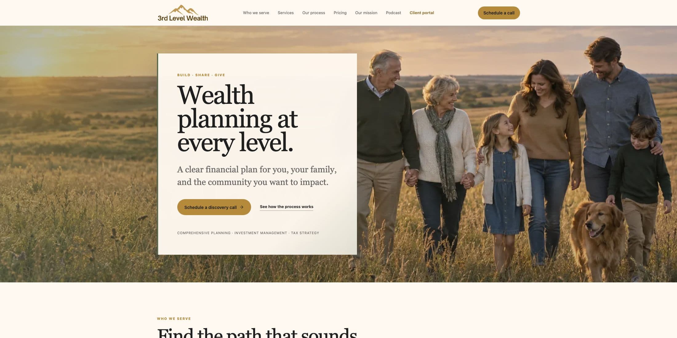 3rd Level Wealth website and platform